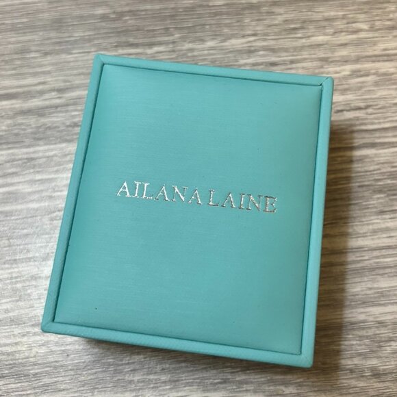 .925 Ailana Laine Blue Heart Sterling Silver Pendant Necklace Chain Crystal - Picture 7 of 8